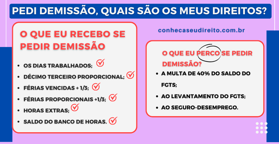 Pedi demissão, Quais meus Direitos?